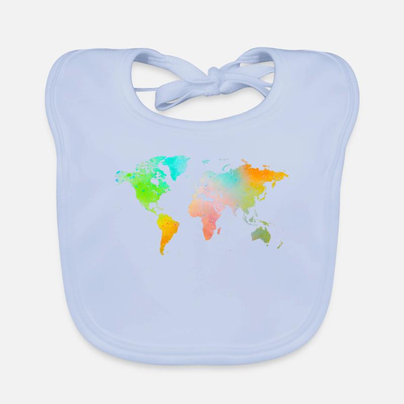 Spray Paint World Map Økologisk babysmekke