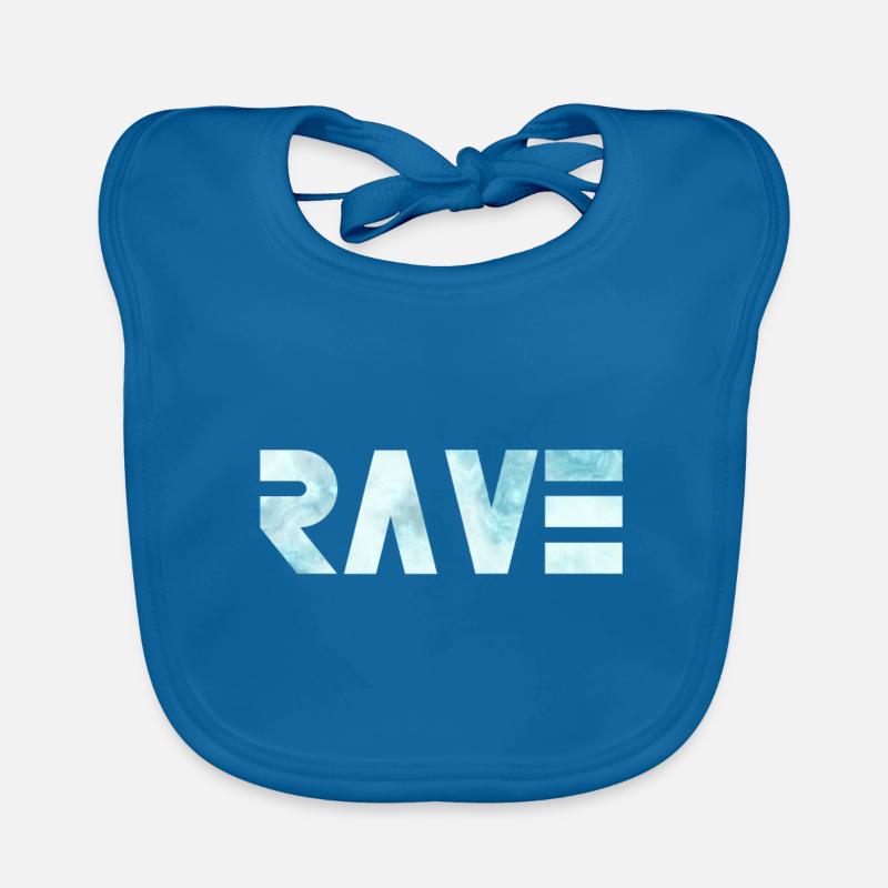 RAVE - Bavoir bio Bébé - bleu paon