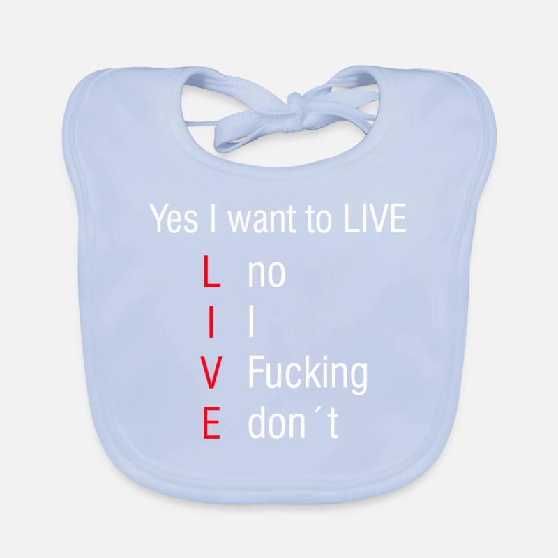 Leben | Internet Meme Schwarzer Humor Geschenkidee Baby Bio-Lätzchen