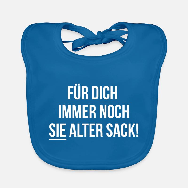 Alter Sack - Baby Bio-Lätzchen - Pfauenblau