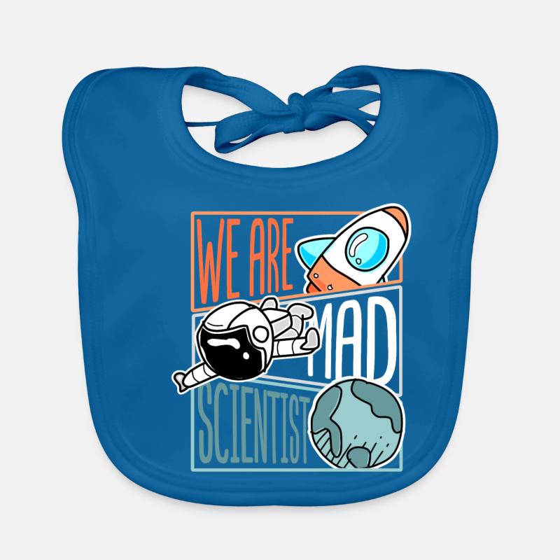 We Are Scientist Astronaut Rocket Science Gift Organic Baby Bibs