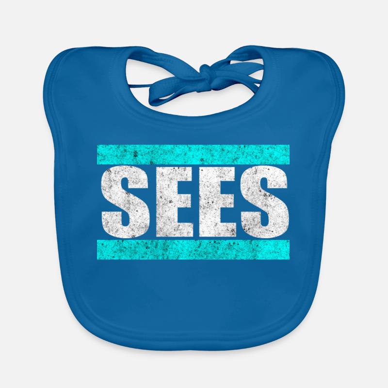 Soos Sees Saas Youtube-Kacke Detlef Davis Geschenk - Baby Bio-Lätzchen - Pfauenblau