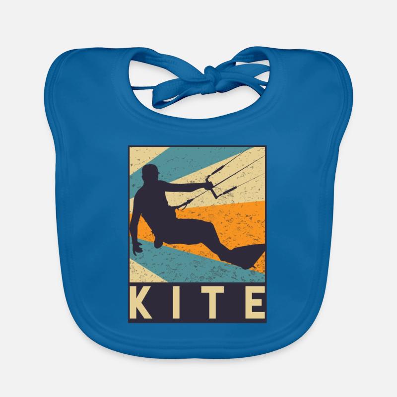 Kitesurfen - Baby Bio-Lätzchen - Pfauenblau