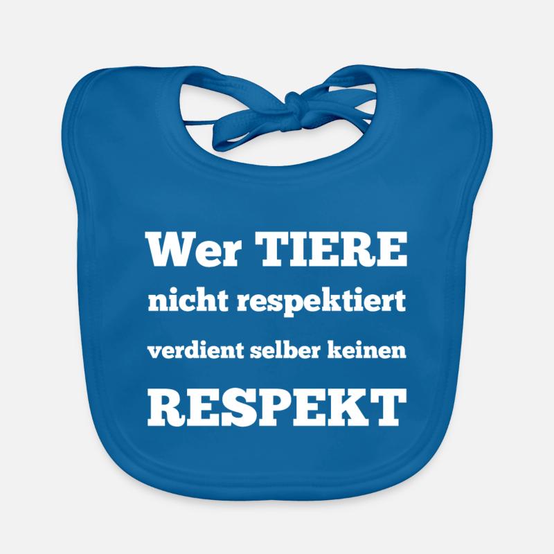 Saying Respect animals. Gift idea for animal lovers Organic Baby Bibs