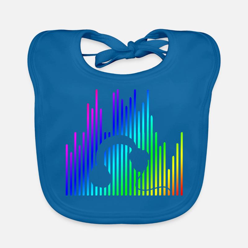 EQUALIZER et casques EQUALIZER et casques - - Bavoir bio Bébé - bleu paon