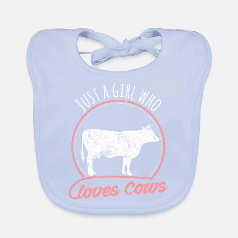 Nur ein Mädchen das Kühe liebt Baby Bio-Lätzchen