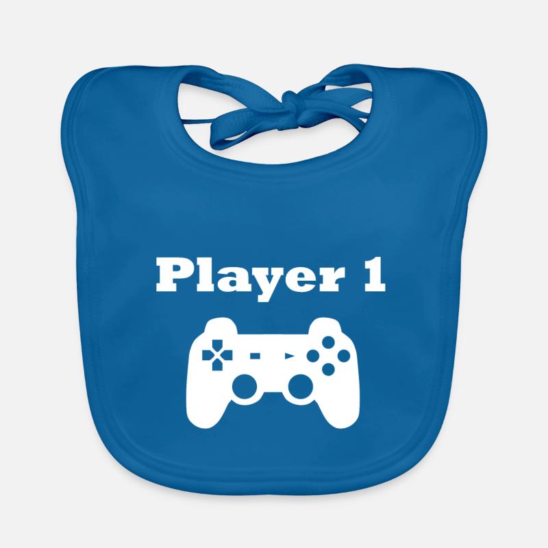 Gaming Player 1 Controller Geschenk Baby Bio-Lätzchen
