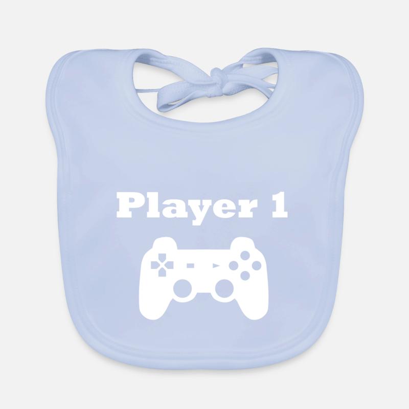 Gaming Player 1 Controller Geschenk Baby Bio-Lätzchen