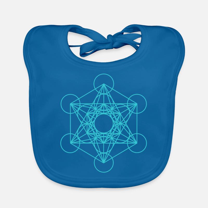 Metatrons Cube 18 Organic Baby Bibs