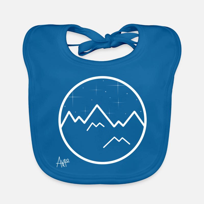 Mountains and starry sky Organic Baby Bibs