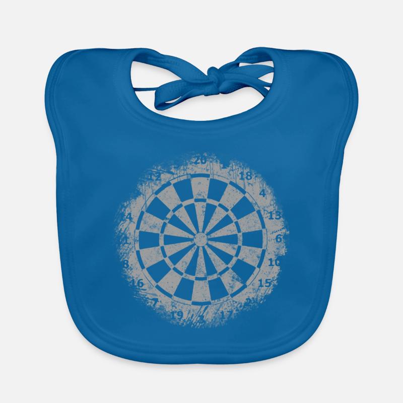 Symbole de jeu de fléchettes - Bavoir bio Bébé - bleu paon