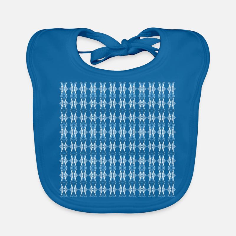 Abstract pattern - Organic Baby Bibs - peacock-blue