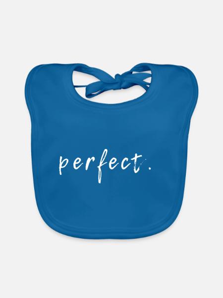 Perfect. - Organic Baby Bibs - peacock-blue - Front