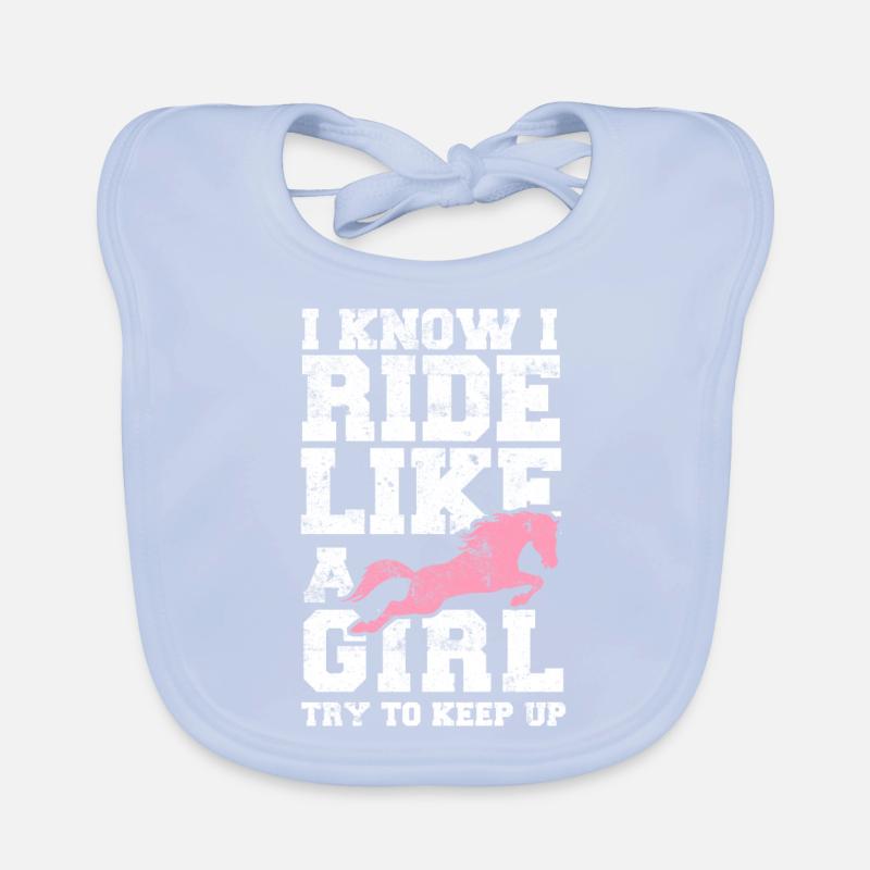 Cavalier cheval drôle dire Bavoir bio Bébé