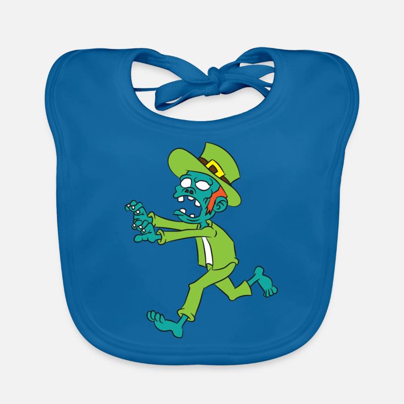 Zombie Kobold - Baby Bio-Lätzchen - Pfauenblau