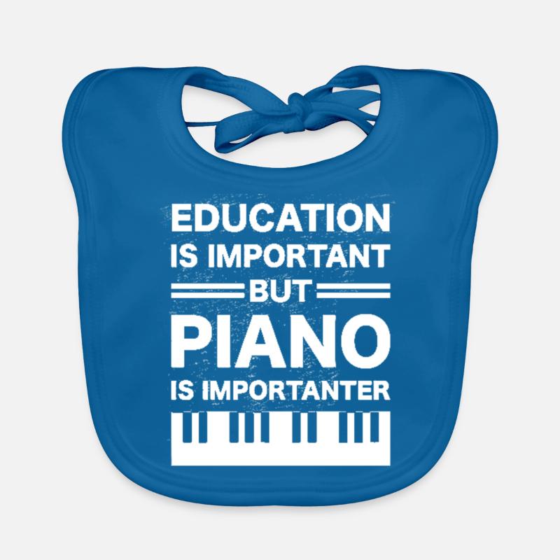 Pianist - Baby Bio-Lätzchen - Pfauenblau