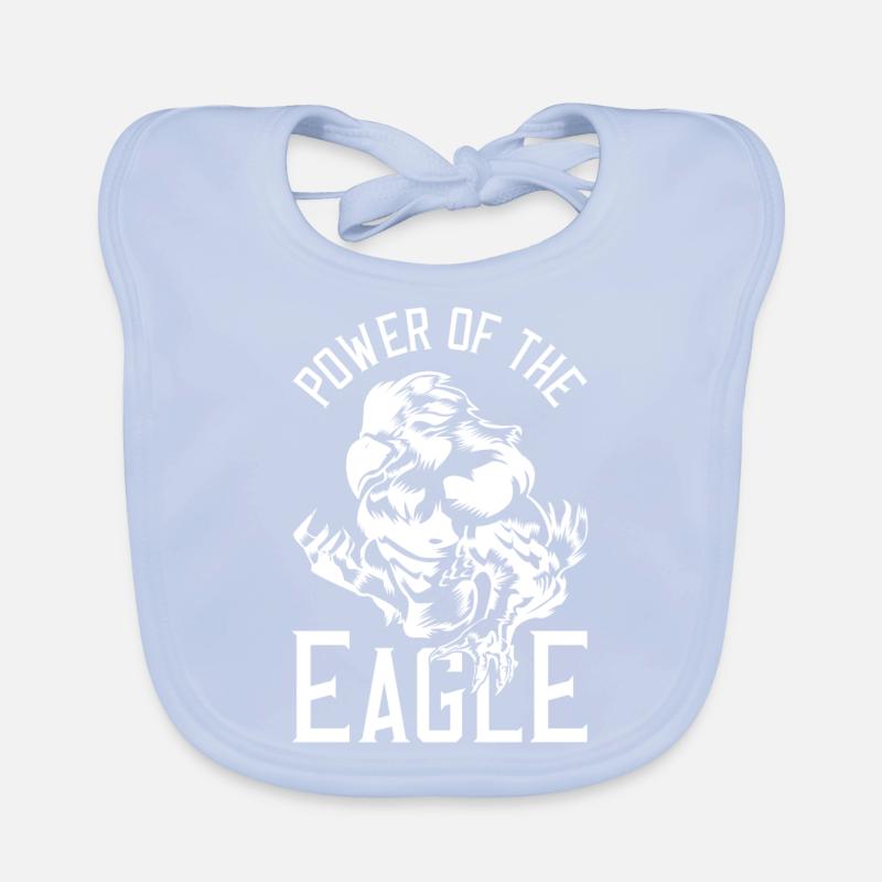 Eagle muscles power beast spruch motivation Organic Baby Bibs