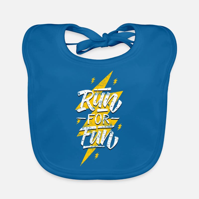 run run for fun Organic Baby Bibs