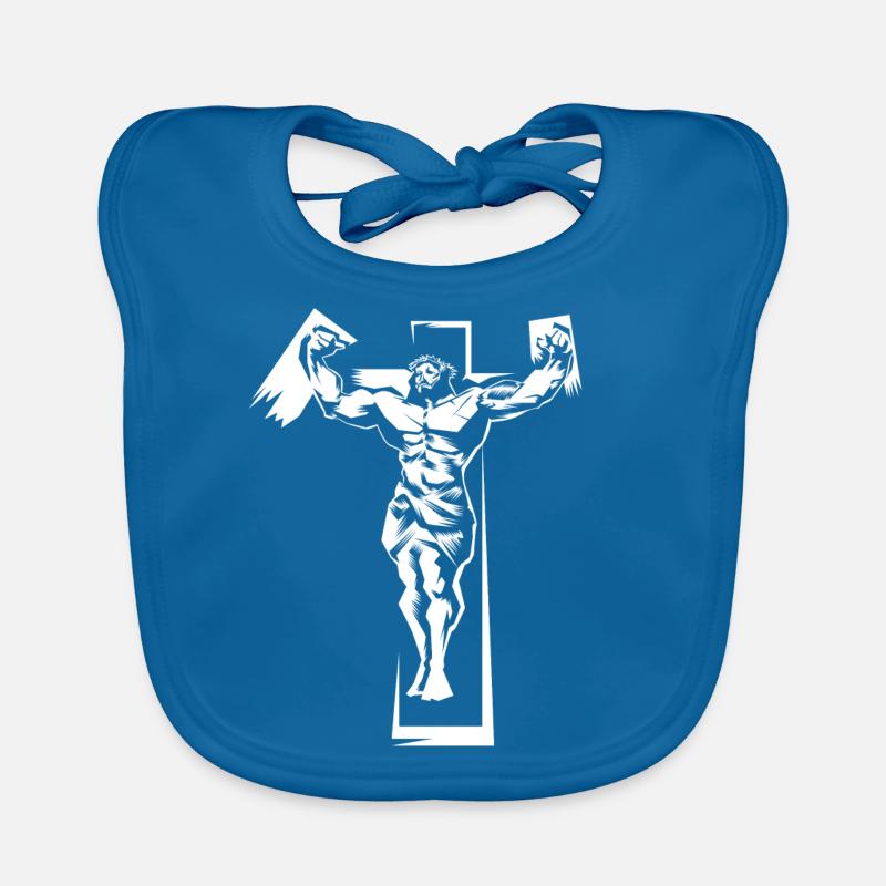 jésus croix force croire roi Bavoir bio Bébé