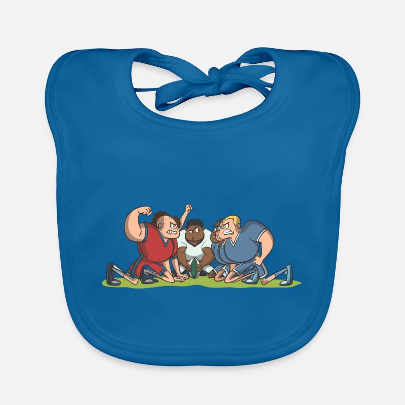 Idée de cadeau de Rugby Scrum Bavoir bio Bébé