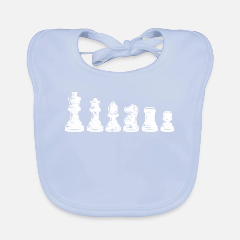 Schach Chess Figuren Baby Bio-Lätzchen