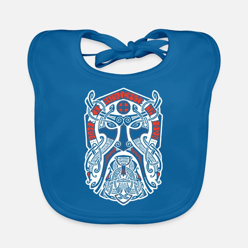 Thor mask Viking Vikings Odin Valhalla Walhalla Organic Baby Bibs