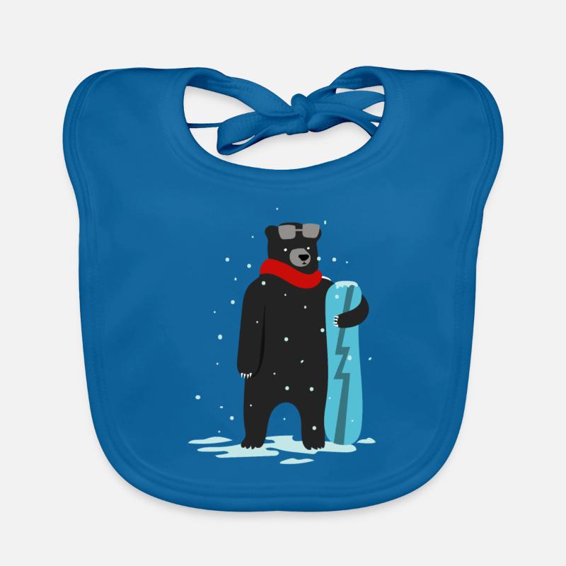 Nette Snowboardfahrt, die Geschenkgeschenkideen zeichnet Baby Bio-Lätzchen