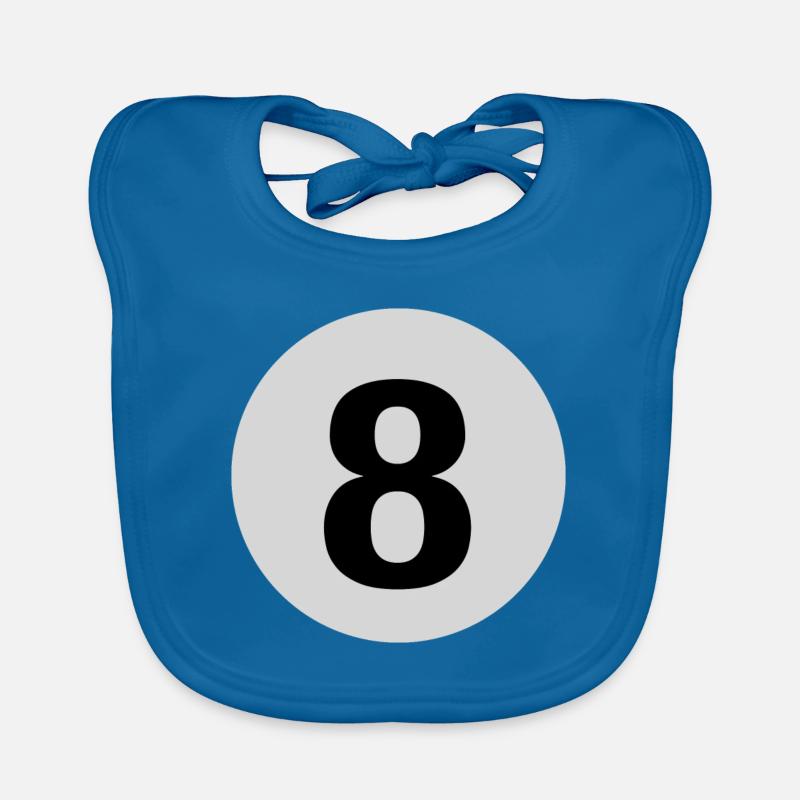 Billard 8 Ball Pool - Bavoir bio Bébé - bleu paon