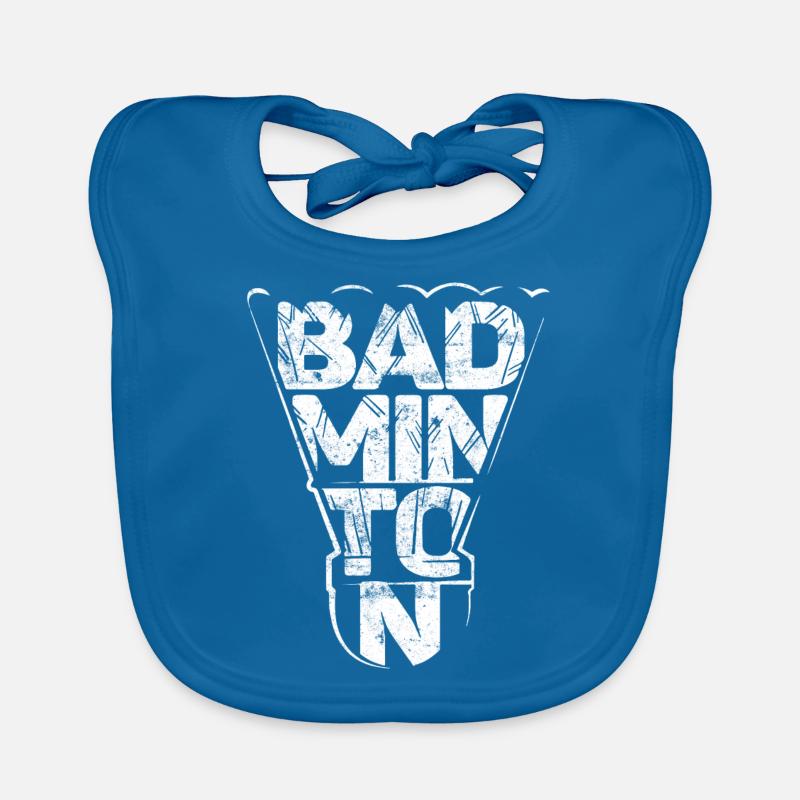 Badminton badminton - Bavoir bio Bébé - bleu paon