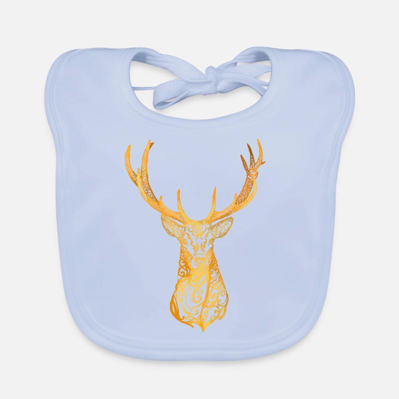 Deer head Organic Baby Bibs