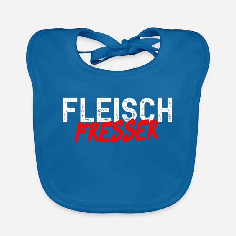 Fleischfresser - Baby Bio-Lätzchen - Pfauenblau