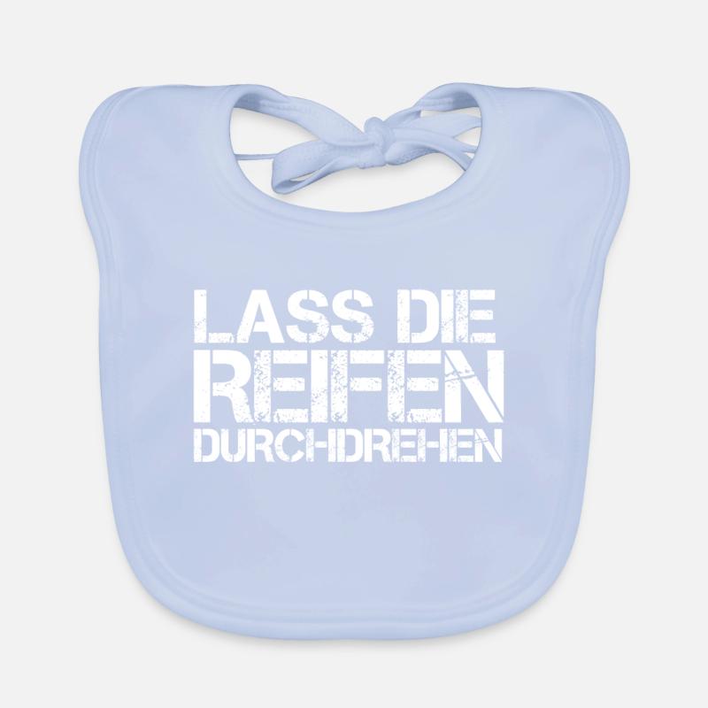 Let the tires spin Organic Baby Bibs