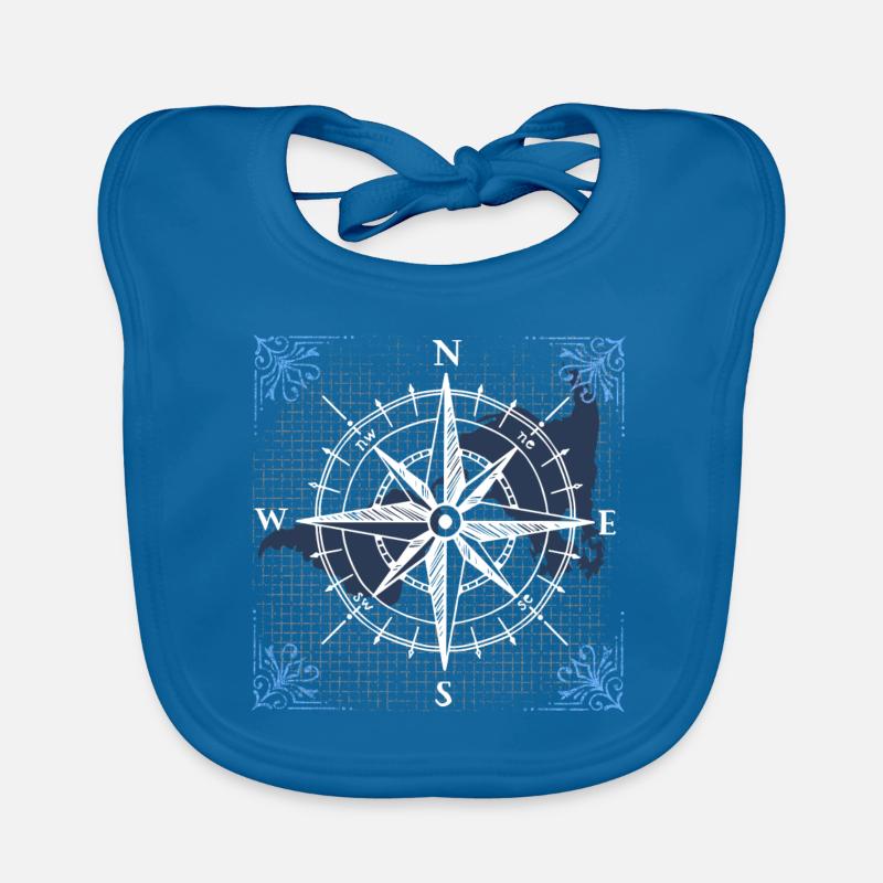 Compass Navigation Sample Gift Gift Idea Organic Baby Bibs