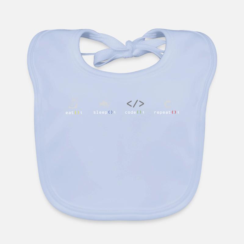 Programmer Eat Sleep Code Software Coden Coder Organic Baby Bibs