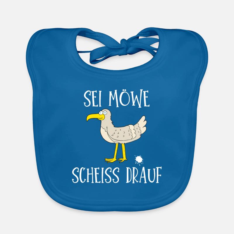 Sei Möwe, Schei* Drauf | Cooles & lustiges Design Baby Bio-Lätzchen