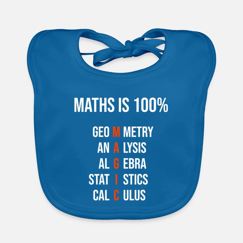Math is 100% magic Organic Baby Bibs