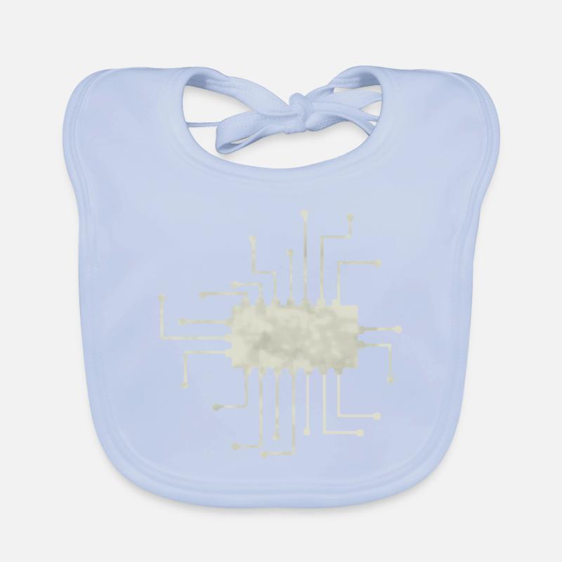 Computer chip Organic Baby Bibs