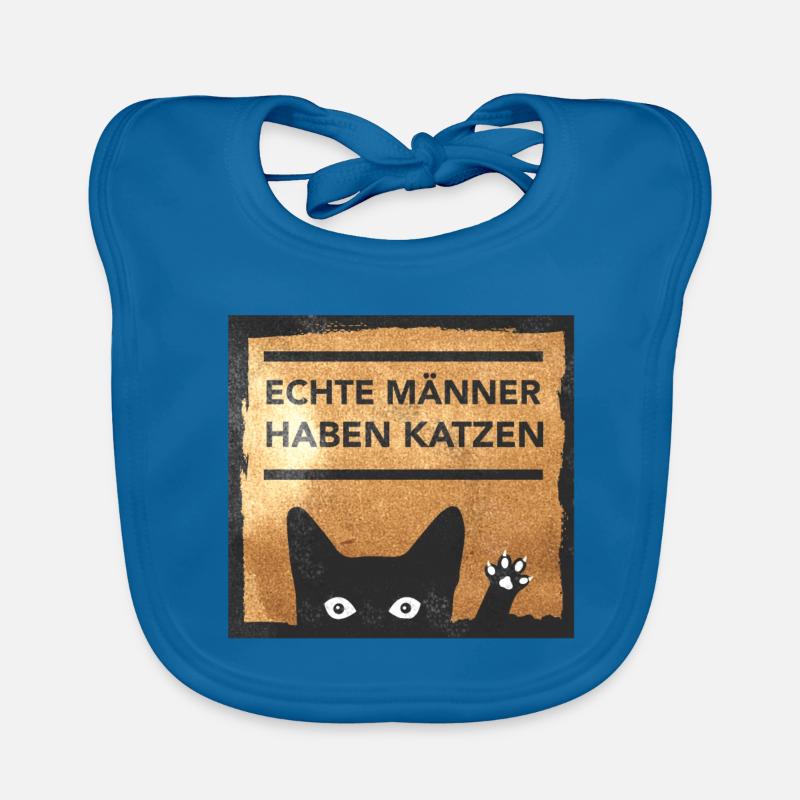 Echte Männer haben Katzen Geschenk Baby Bio-Lätzchen
