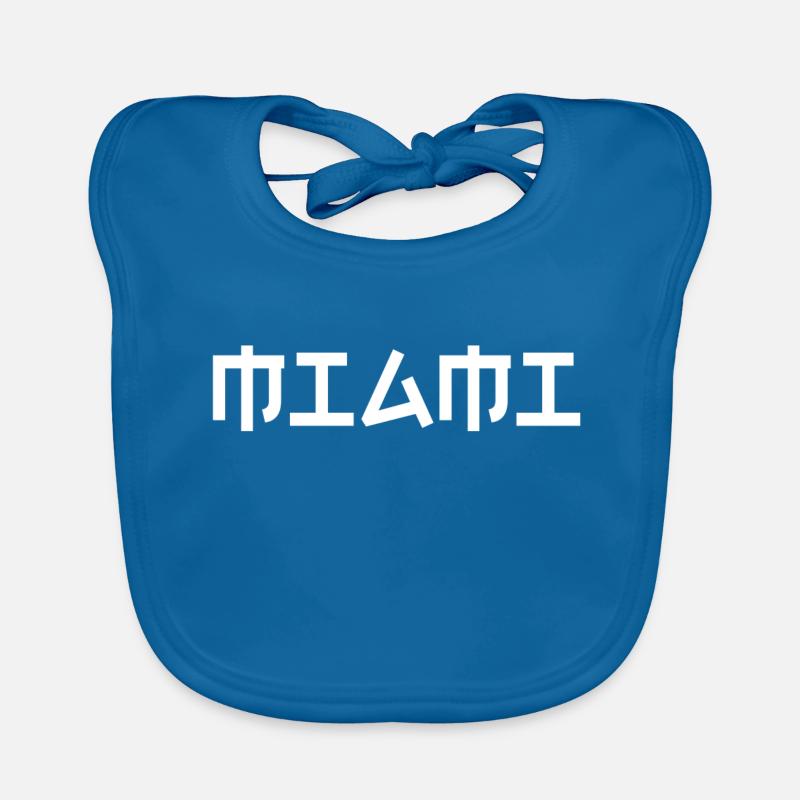 Miami - Bavoir bio Bébé - bleu paon