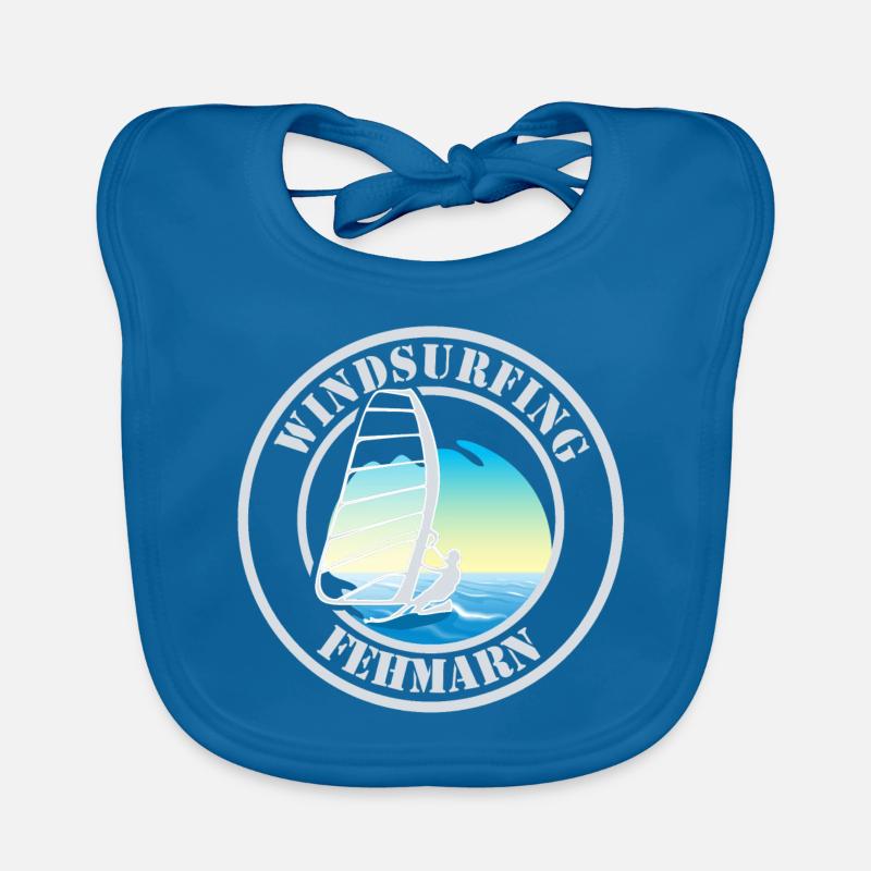 Windsurfing Fehmarn Dunkel Bavoir bio Bébé