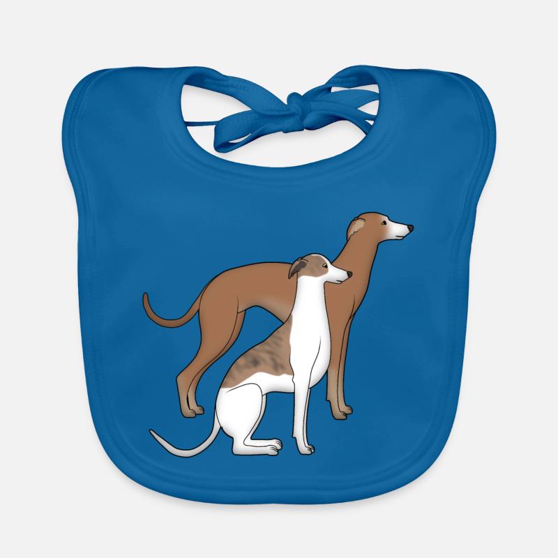 Two whippets Organic Baby Bibs