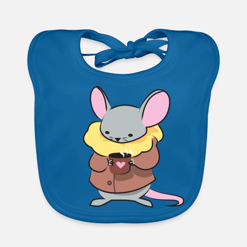 Coffee Mouse Organic Baby Bibs