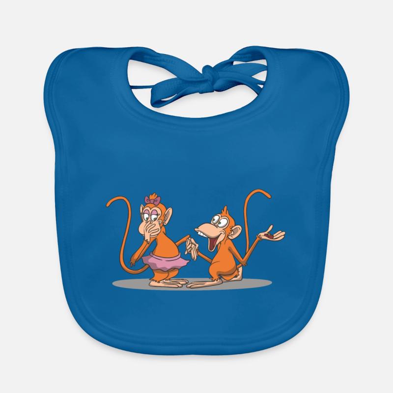 Cute monkey makes a marriage proposal Organic Baby Bibs