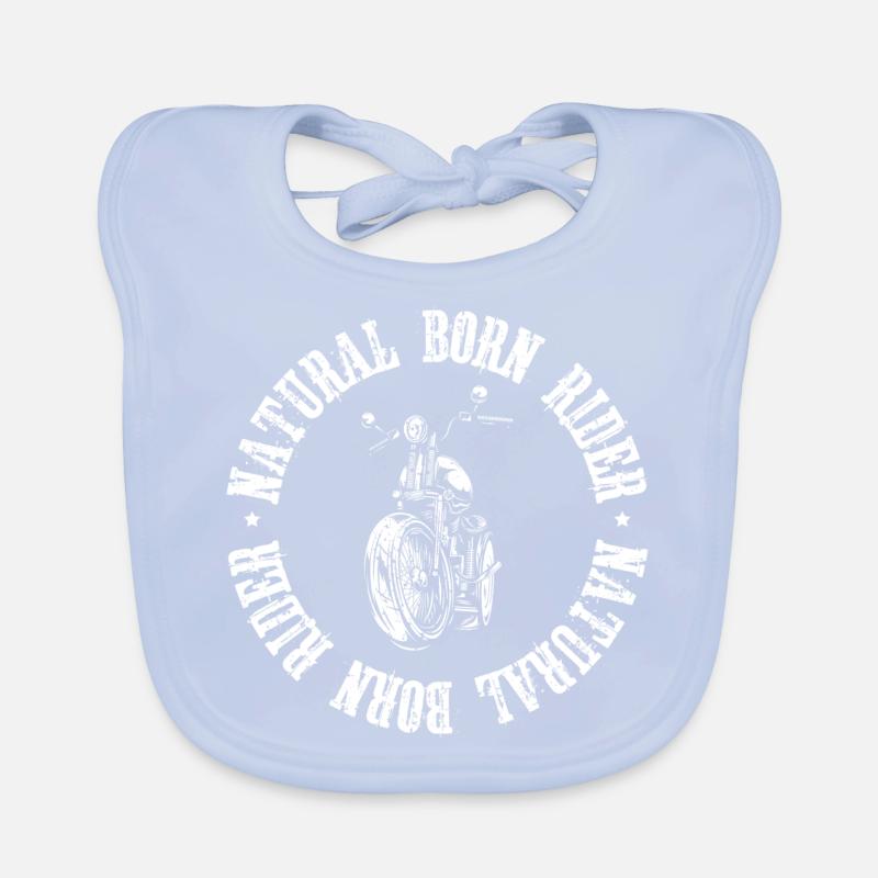 Motorcycle Biker Saying Born Organic Baby Bibs