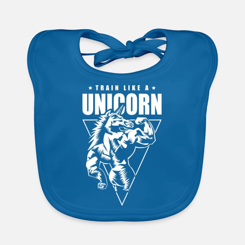 Training wie ein Einhorn Baby Bio-Lätzchen