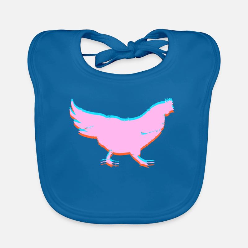 Chicken Chicken 3D Effect Organic Baby Bibs