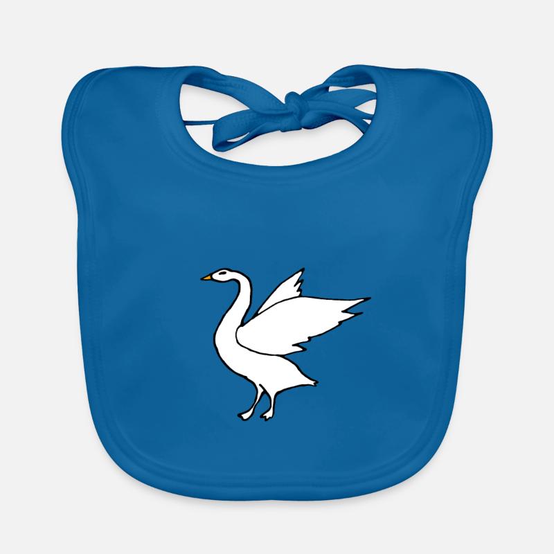 Oie, ailes, bande dessinée, idée cadeau Bavoir bio Bébé