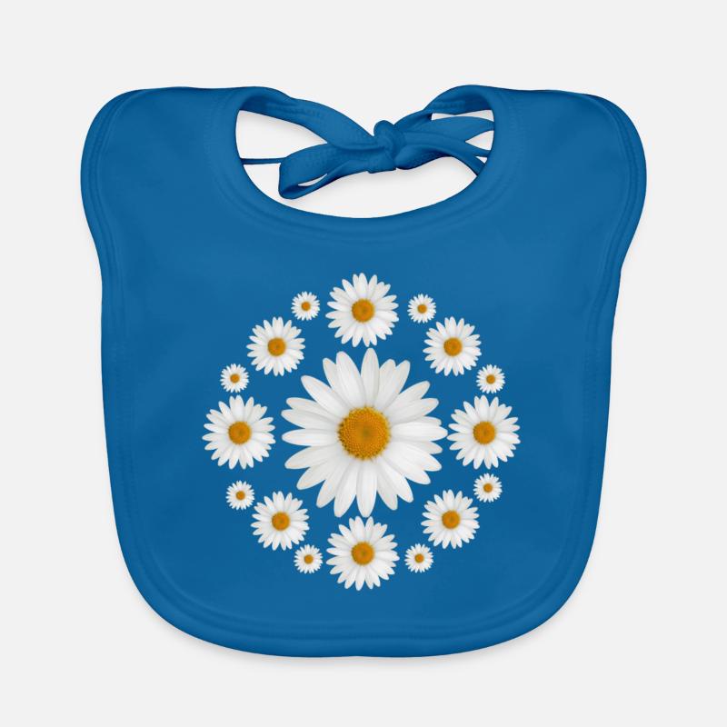 Fleurs de marguerite blanche Conception de marguerite Bavoir bio Bébé