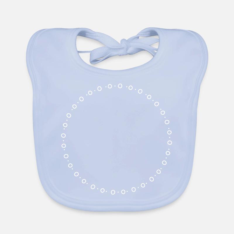 Circle - Ring - Shape - Round - White Circles Organic Baby Bibs
