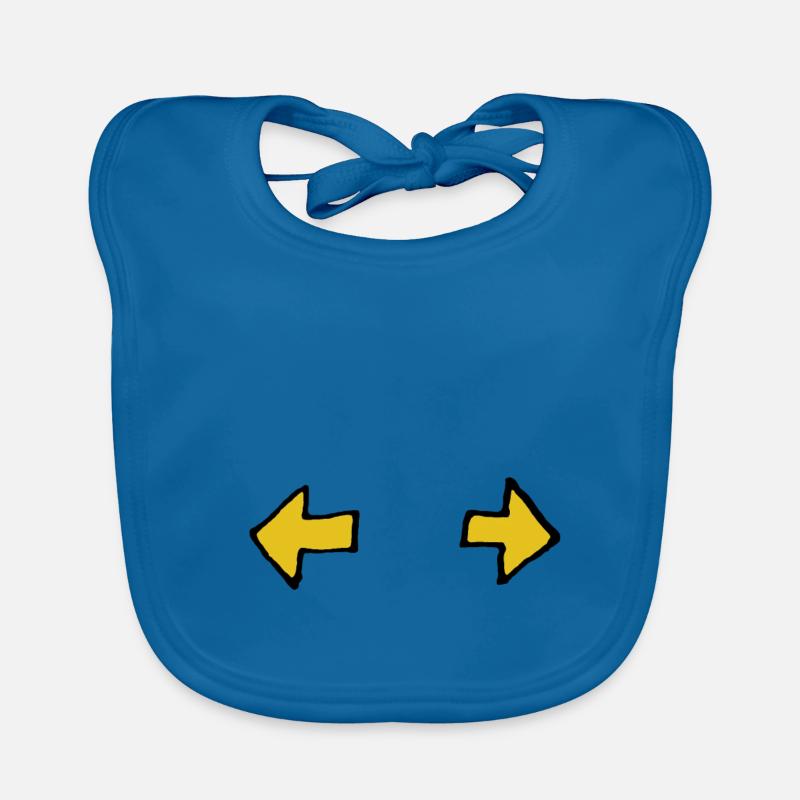 Turn signals, arrows, car, direction, left, right Organic Baby Bibs